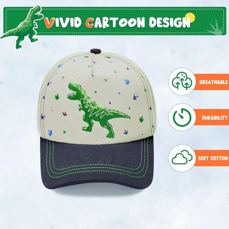 WAWSAM Kids Baseball Hat Toddler Boys Hat Toddler Trucker Hat Adjustable Snapback Cap for Boys 4-8 Years - Image 3